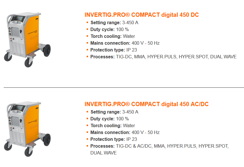 INVERTIG PRO® digital COMPACT 450 DC + AC DC